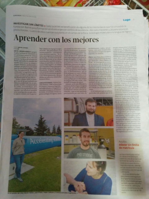 Photo from the newspaper 'El Progreso' where Pablo has done an interview